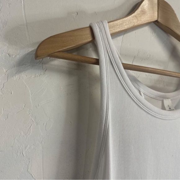 Lululemon Athletica Hold Tight Modal Ribbed Tank Top Women's White Size 6 - Picture 3 of 4